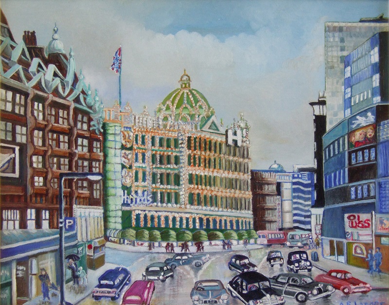 Painting of London Harrods