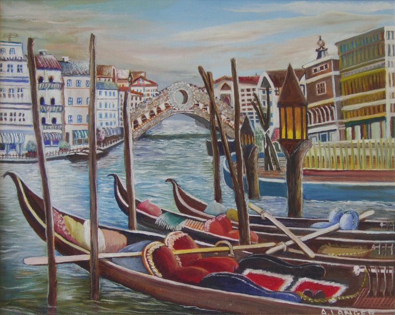 Painting of Venice Gondolas